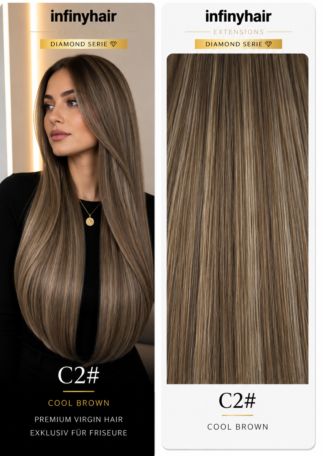 Diamond Genius Tresse / Weft - 55cm - 70g - Volumentressen
