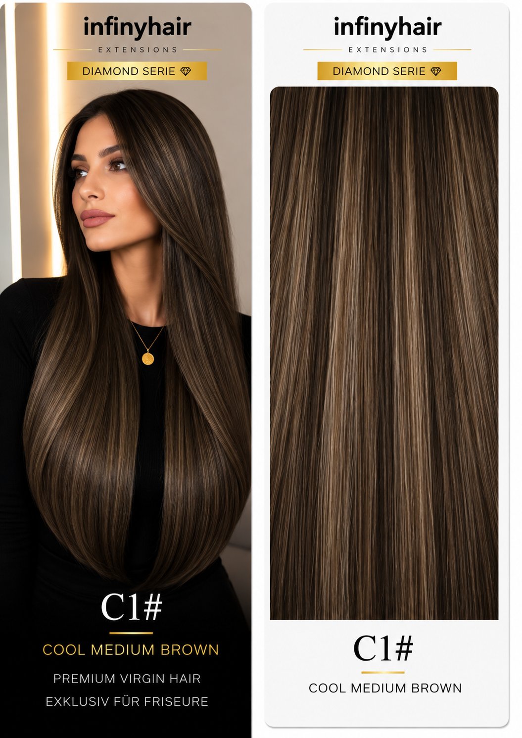 Diamond Genius Tresse / Weft - 55cm - 70g - Volumentressen