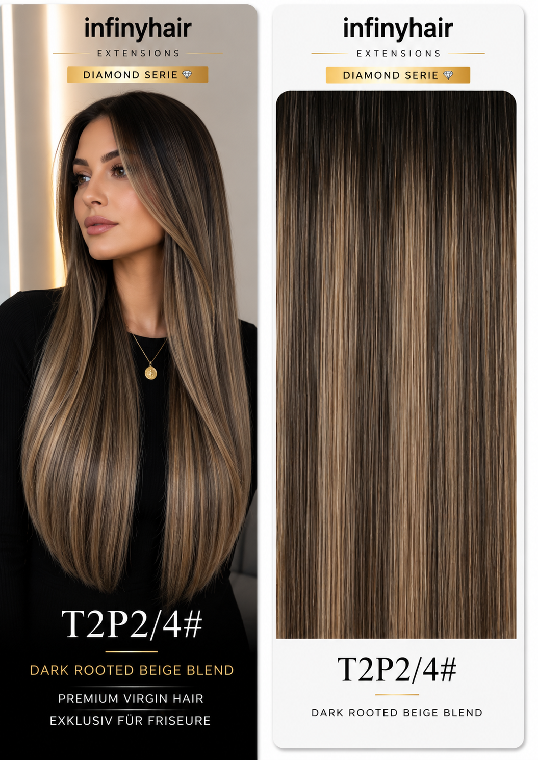 Diamond Genius Tresse / Weft - 55cm - 70g - Volumentressen
