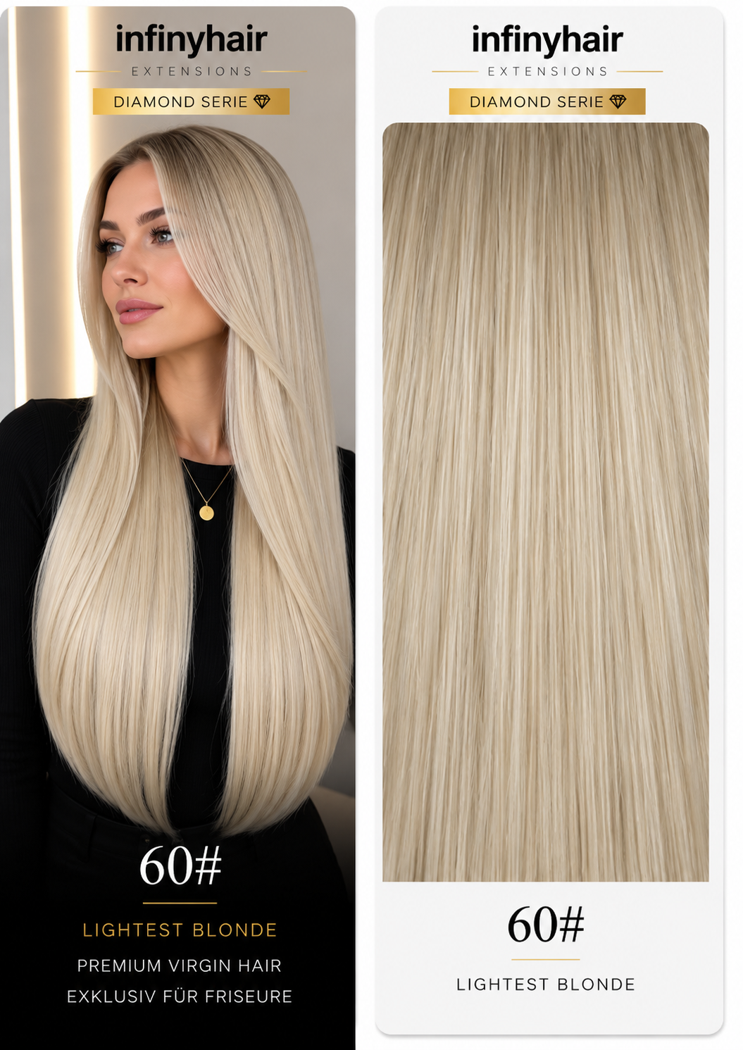Diamond Genius Tresse / Weft - 55cm - 70g - Volumentressen