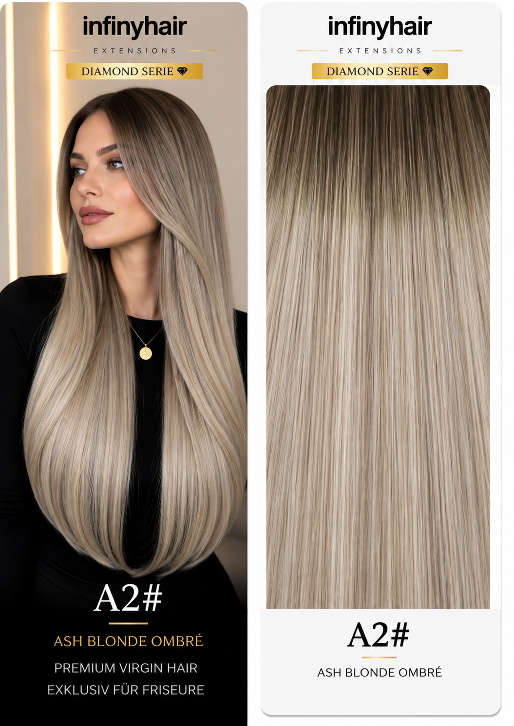 Diamond Genius Tresse / Weft - 55cm - 70g - Volumentressen