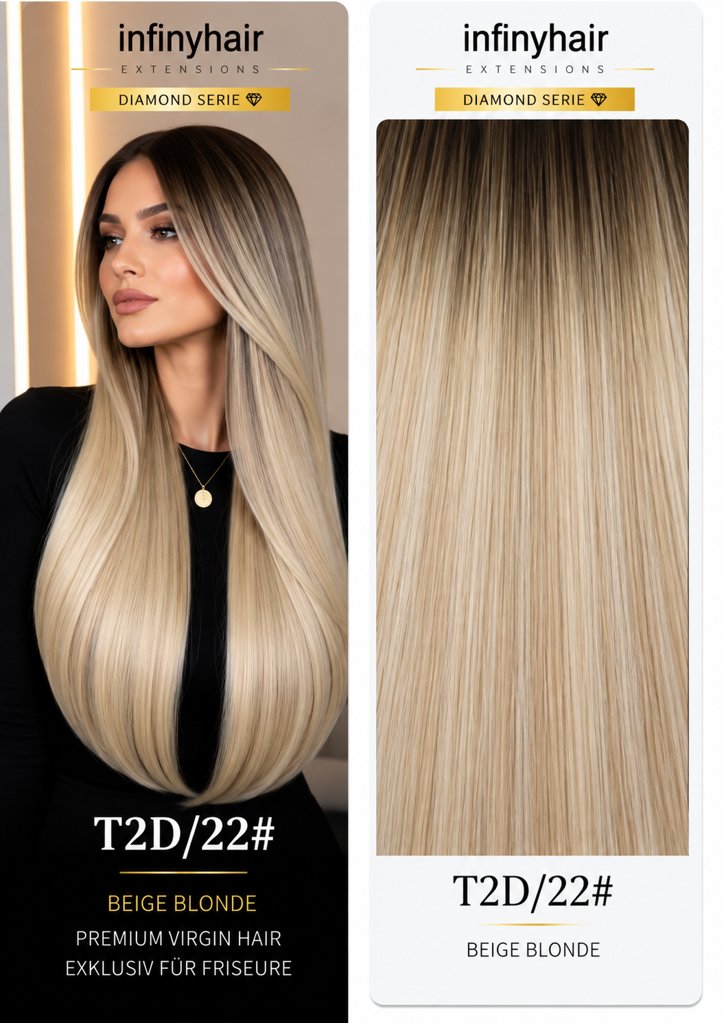Diamond Genius Tresse / Weft - 55cm - 70g - Volumentressen