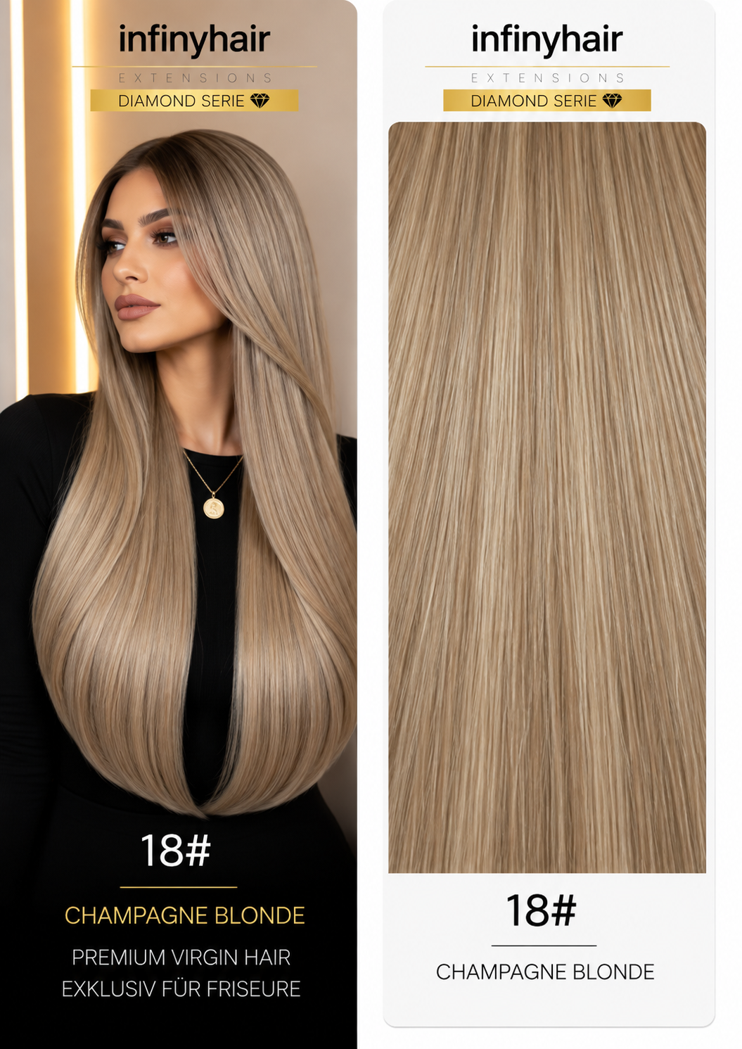 Diamond Genius Tresse / Weft - 55cm - 70g - Volumentressen