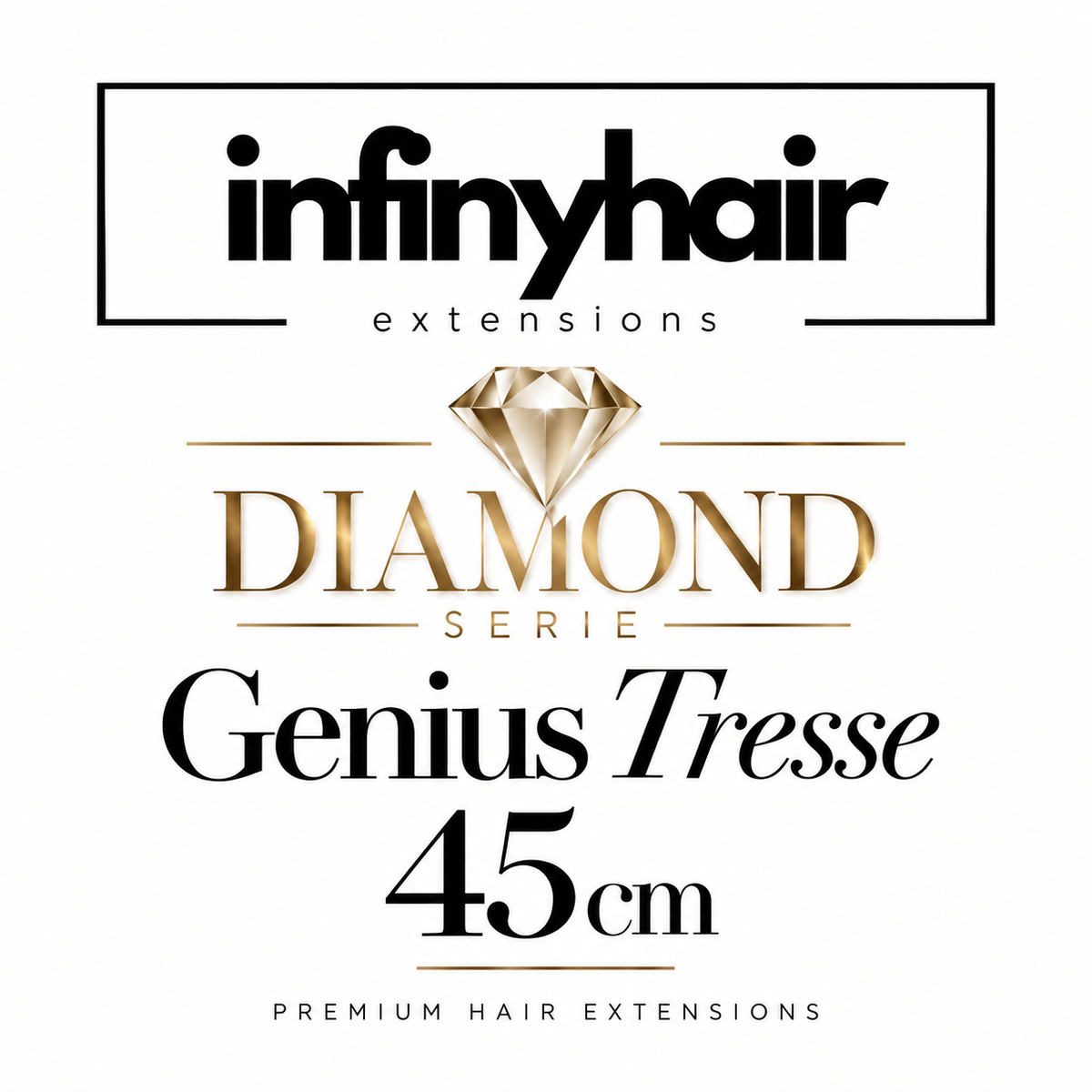 Diamond Genius Tresse / Weft - 45cm - 60g - Volumentressen