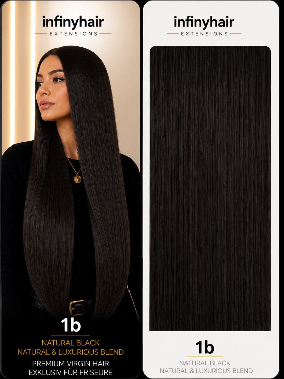 infinyhair Platinum Premium Butterfly Tresse 55cm - 100g - 80cm breit