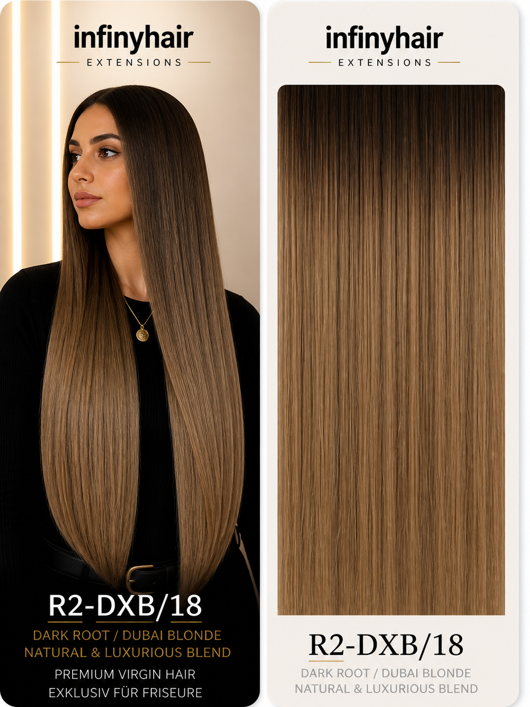 infinyhair Platinum Premium Butterfly Tresse 55cm - 100g - 80cm breit