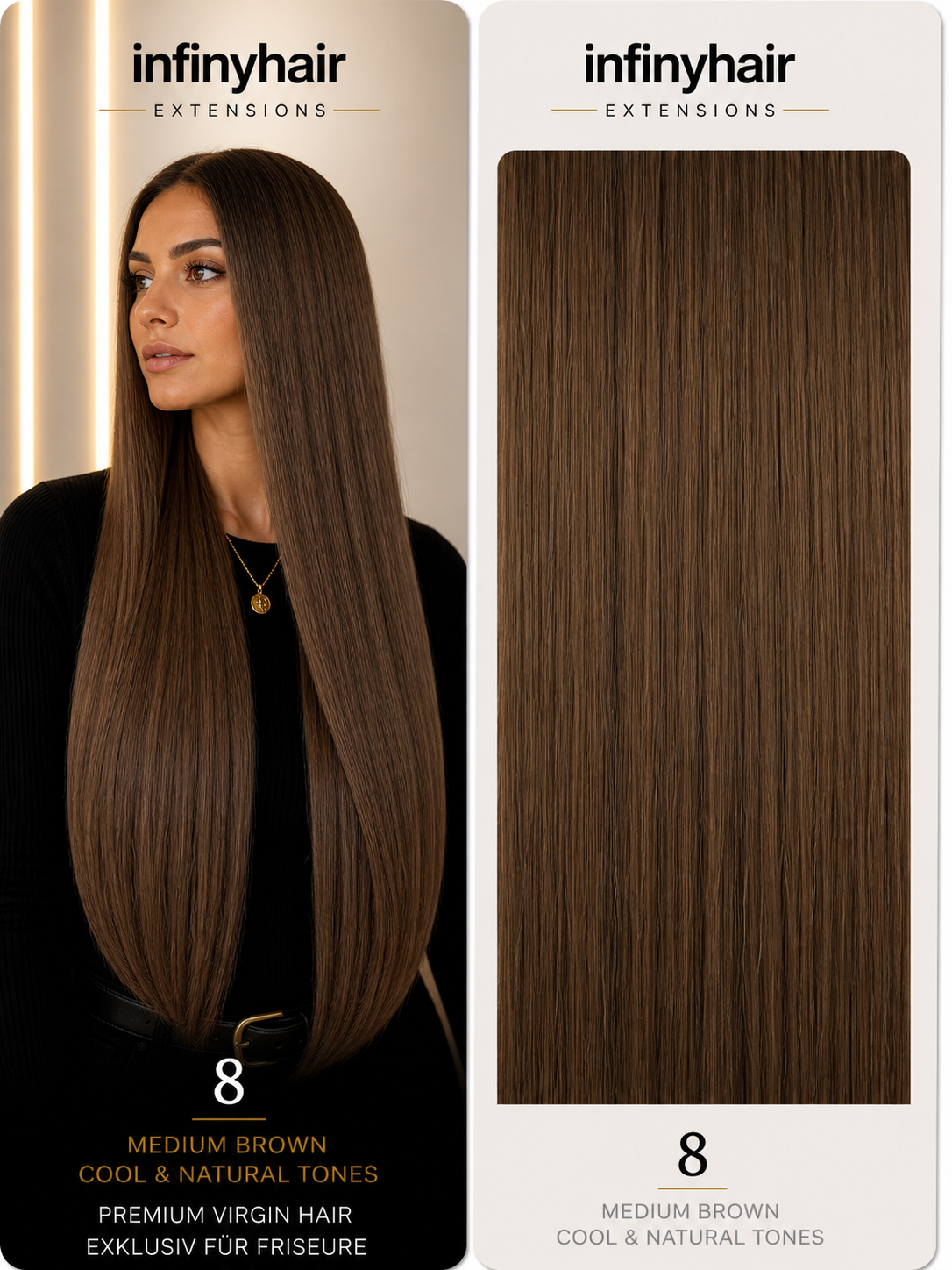 infinyhair Platinum Premium Butterfly Tresse 55cm - 100g - 80cm breit