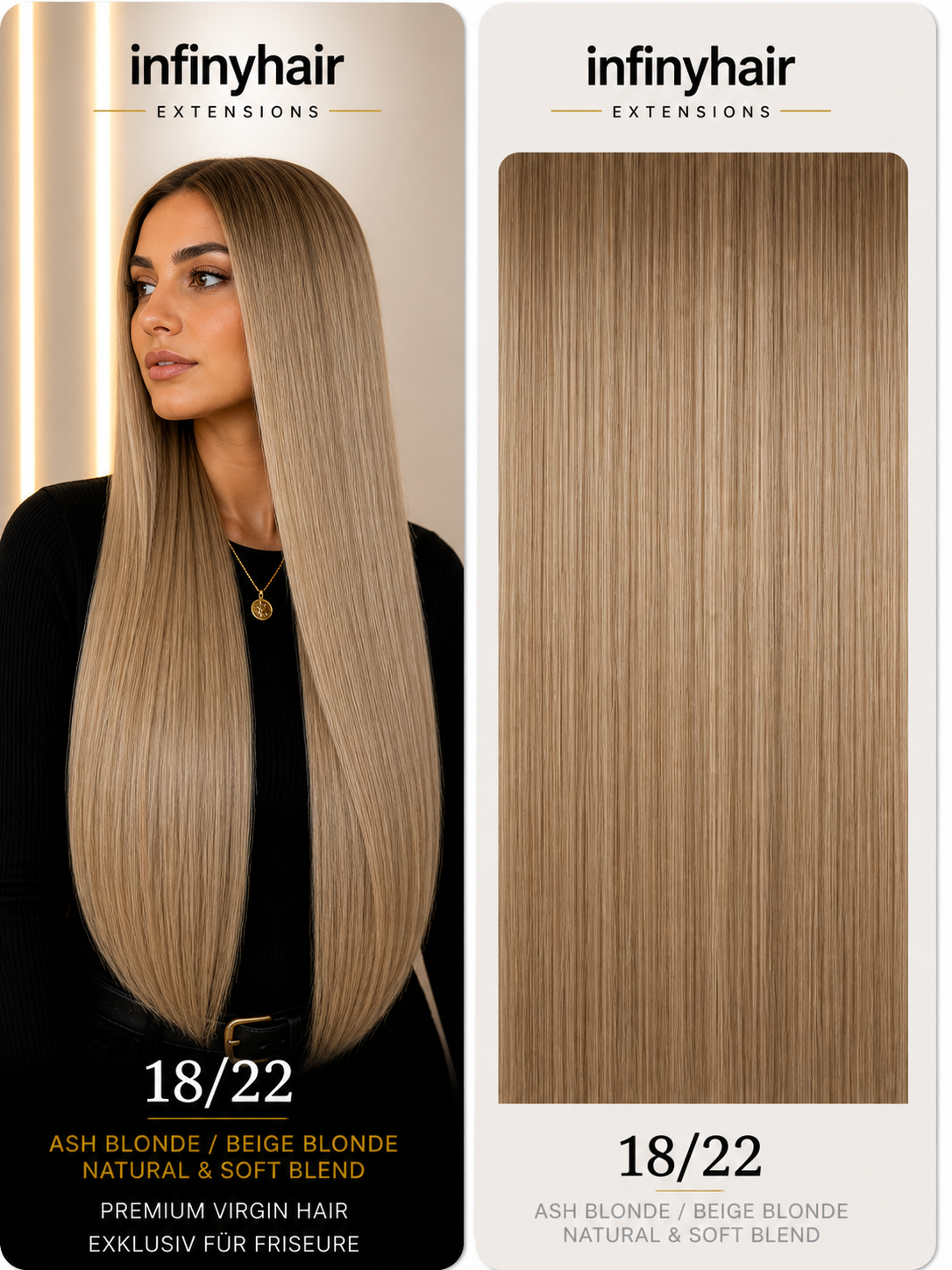 infinyhair Platinum Premium Butterfly Tresse 55cm - 100g - 80cm breit