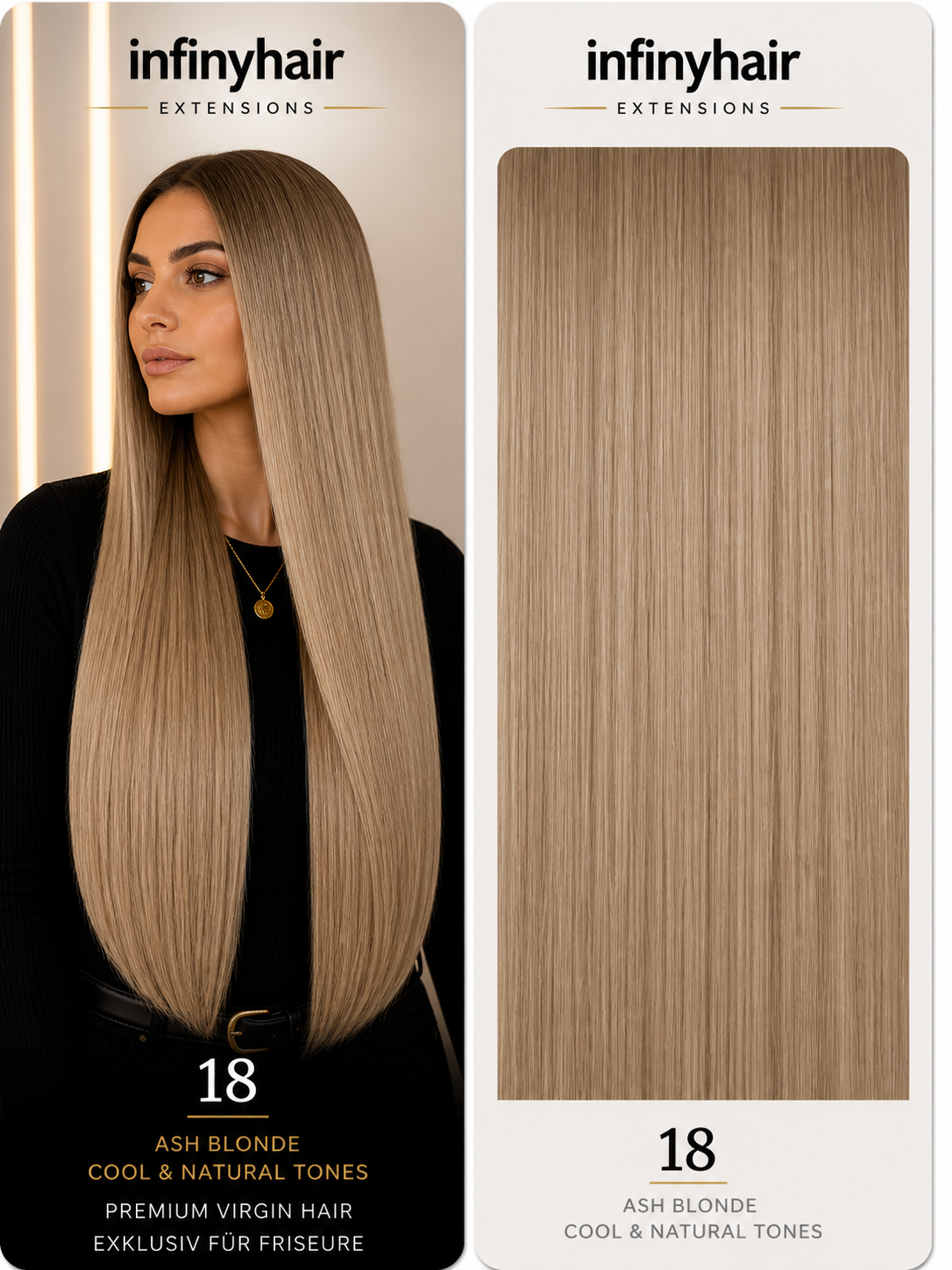 infinyhair Platinum Premium Butterfly Tresse 55cm - 100g - 80cm breit