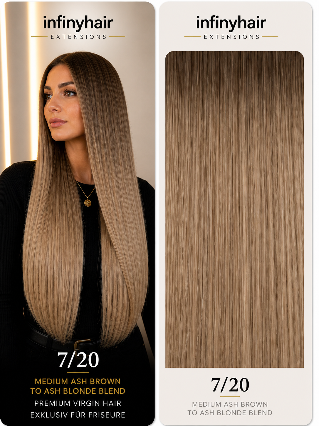 infinyhair Platinum Premium Butterfly Tresse 55cm - 100g - 80cm breit
