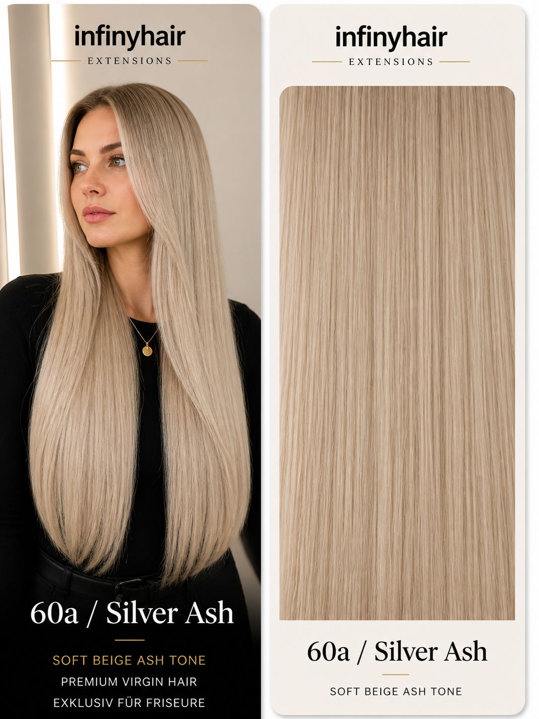 infinyhair Platinum Premium Butterfly Tresse 55cm - 100g - 80cm breit